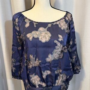 The Limited Purple Floral Blouse